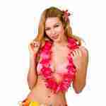 Deluxe Lei With Beads/ Pink