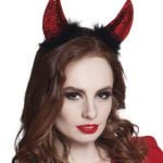 Devil Horns Glitter Red Tiara