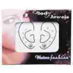 Ear Tattoo Crystals Reusable Clear