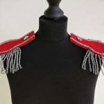 Epaulettes Red & Silver