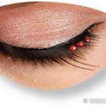 Eyelashes - Black Peaked - Red