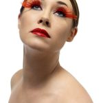 Eyelashes - Red & Diamonte