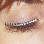 Eyelashes with Diamonte Black