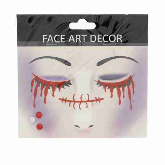 Face Art Sequin Devil Tattoe For Both Adults and Kids for Age 12 img