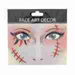 Face Art Sequin Devil Tattoe - Temporary Face Tattoos