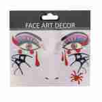 Face Art Sequin Devil Tattoe