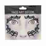 Face Art Sequin Spider Web Tattoe