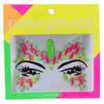 Face Jewels Neon Multi Colour - Green-Pink