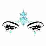 Face and Body Jewels Aqua - Queens of Festival Makeup