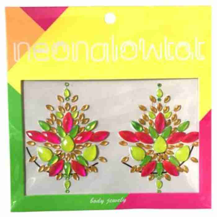 Face and Body Jewels Neon Multi Yellow Pink img