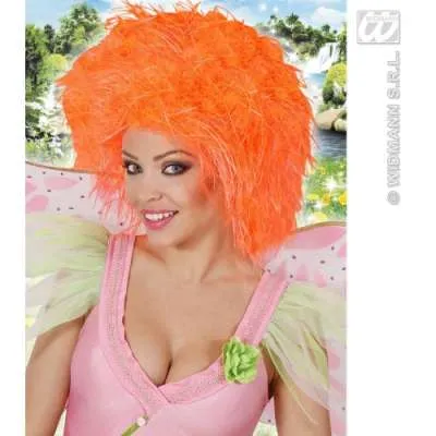 Fairy Wig Neon Orange Carnival Store