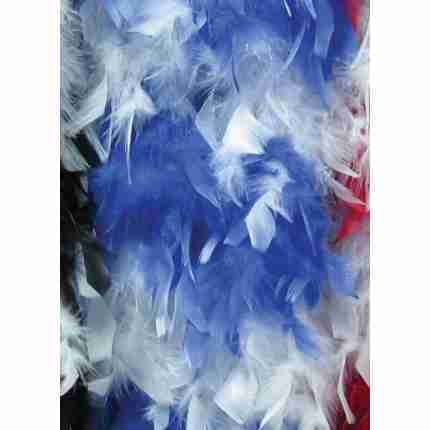 Feather Boa Blue White