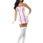 Fever Nurse Dazzle Dress with Garter Straps