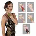 Fingerless Metallic beaded Glove