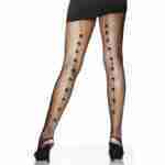 Fishnet Tights with Black Satin Bows