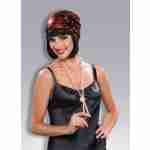 Flapper Cloche Hat - Metallic Red