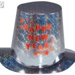Flashlight Happy New Year Hologram Topper Hats