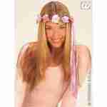 Flower Diademes with Multicolour Ribbons - Red