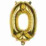 Foil Balloon Gold '0'