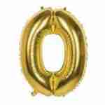 Foil Balloon Gold '0'