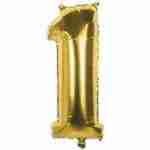 Foil Balloon Gold '1'