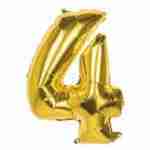 Foil Balloon Gold '4'