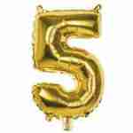Foil Balloon Gold '5'