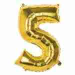 Foil Balloon Gold '5'