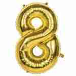 Foil Balloon Gold '8'