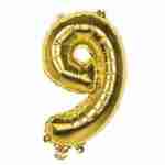 Foil Balloon Gold '9' - 86cm