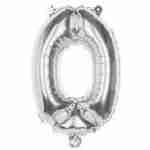 Foil Balloon Silver '0'