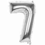 Foil Balloon Silver '7'