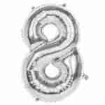 Foil Balloon Silver '8'