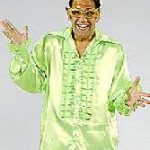 Frill Shirt Satin - Fluorescent Green