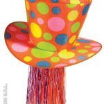 Giant Neon Dotted Topper Hat