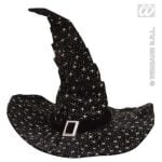 Glitter Velvet Witch Hat - Black