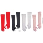 Gloves - Childrens Long Glamour Satin with Diamonds