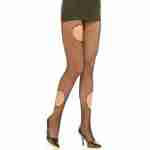 Gothic Torn Fishnet Pantyhose