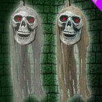 Hanging Hooded Skull