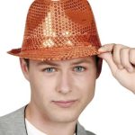 Hat Popstar Sequins Orange