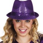 Hat Popstar Sequins - Purple