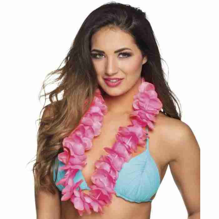 Hawaiian Lei Neon Pink 52257