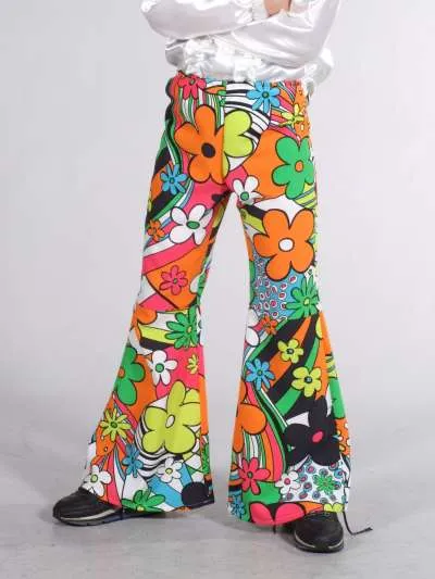 Flared hippie hot sale trousers