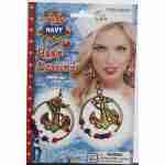 Lady in the Navy Hoop Earrings