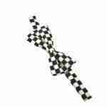 Large Black & White Chessboard Bow Tie
