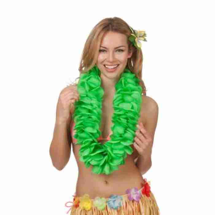 Large Petal Lei Green HAW 9412