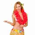 Large Petal Lei/ Red/ Coral