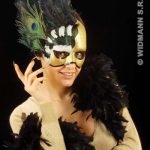 Lido Glitter Masks with Feathers