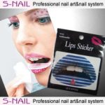 Lip Tattoo- Blue & White Lines