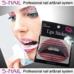 Lip Tattoo- Red & White Lines